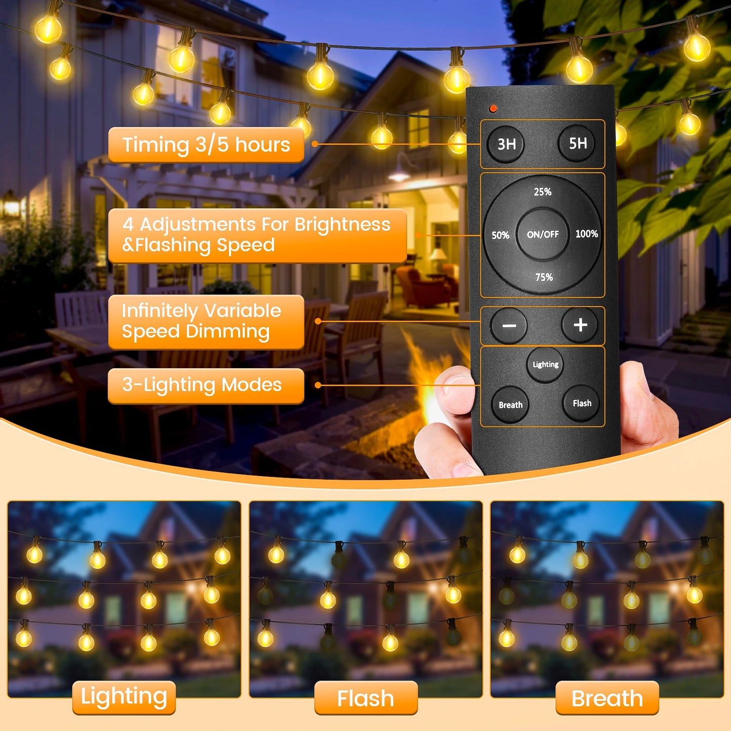 G40 LED Outdoor String Lights,