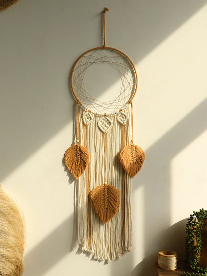 Macrame Dream Catcher Boho Leaf Wall Hanging