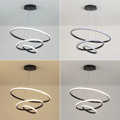 Modern 3-Ring Pendant Light