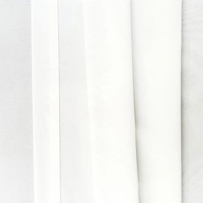 Asazal Solid White Tulle Chiffon Sheer Curtains