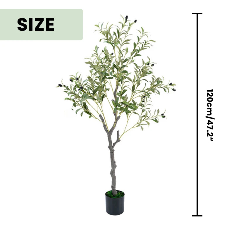 Realistic Faux Olive Tree for Home, Office, and Garden Decor