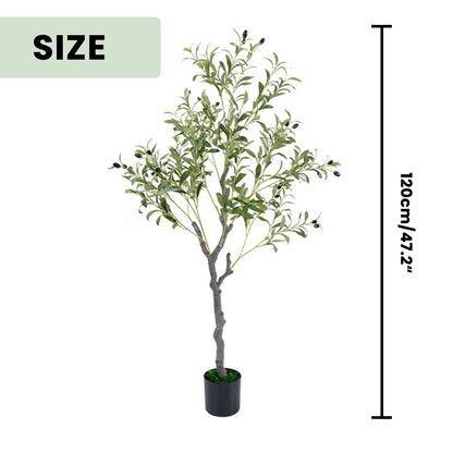 Realistic Faux Olive Tree for Home, Office, and Garden Decor