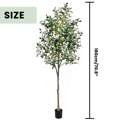 Realistic Faux Olive Tree for Home, Office, and Garden Decor