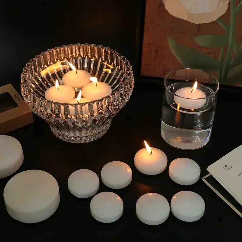 20-Piece Smokeless Floating Candles for Valentine’s Day, Weddings, and Party Décor