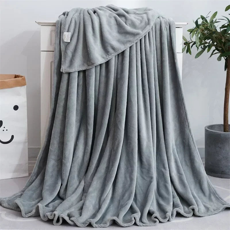 "Flannel Velvet Blanket, Plush and Soft,