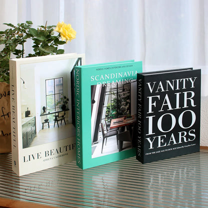 3-Piece Fake Book Set Coffee Table Decor