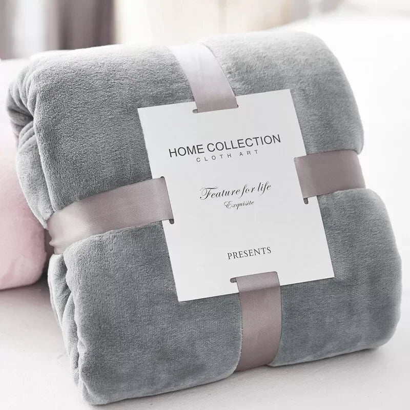 "Flannel Velvet Blanket, Plush and Soft,