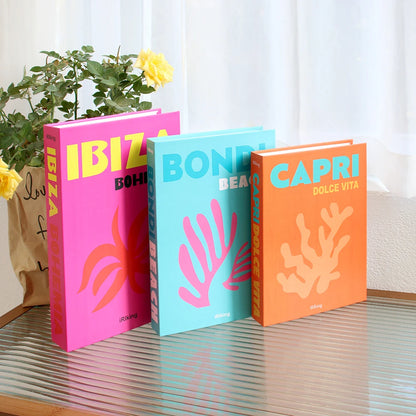 3-Piece Fake Book Set Coffee Table Decor