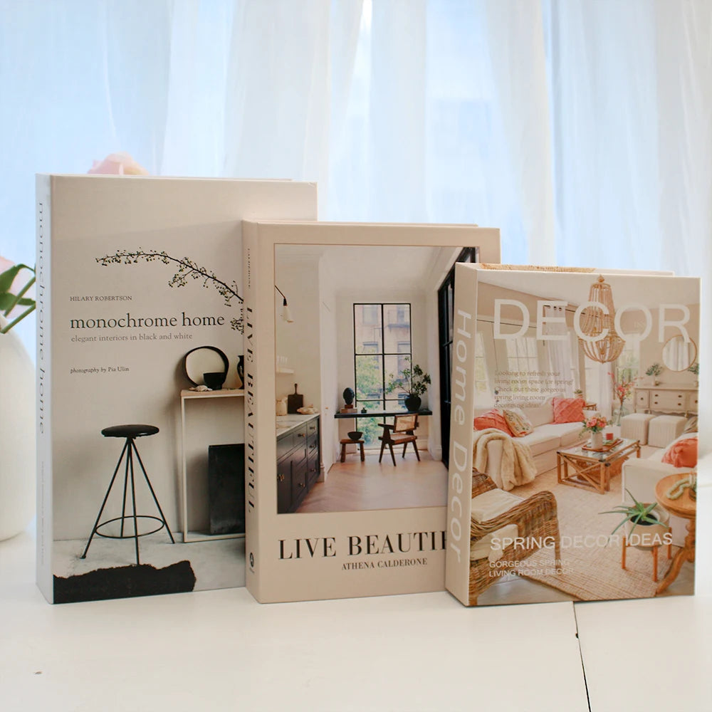 3-Piece Fake Book Set Coffee Table Decor