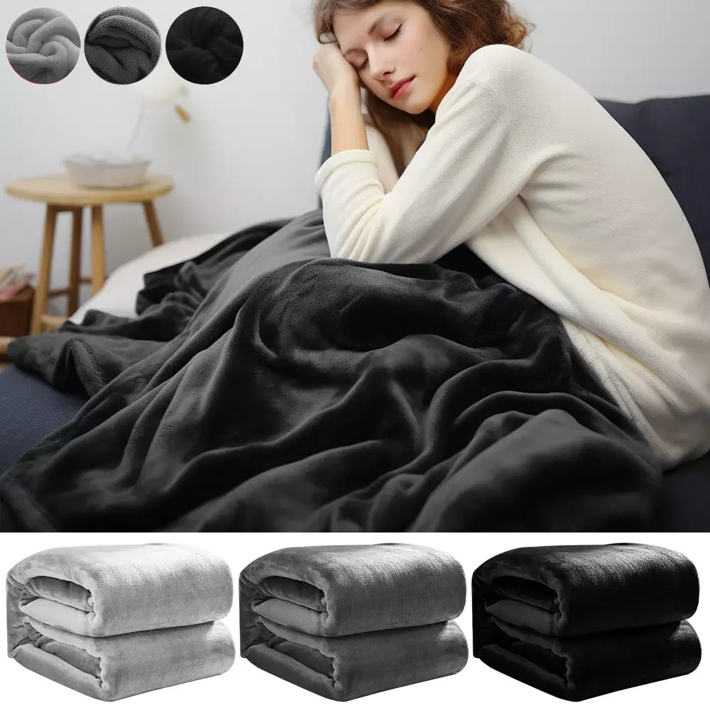 "Flannel Velvet Blanket, Plush and Soft,
