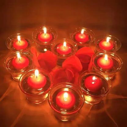 20-Piece Smokeless Floating Candles for Valentine’s Day, Weddings, and Party Décor