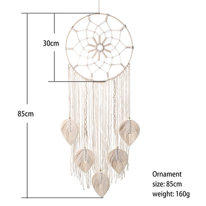 Macrame Dream Catcher Boho Leaf Wall Hanging